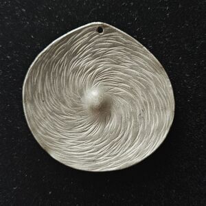 Large modern metal pendant